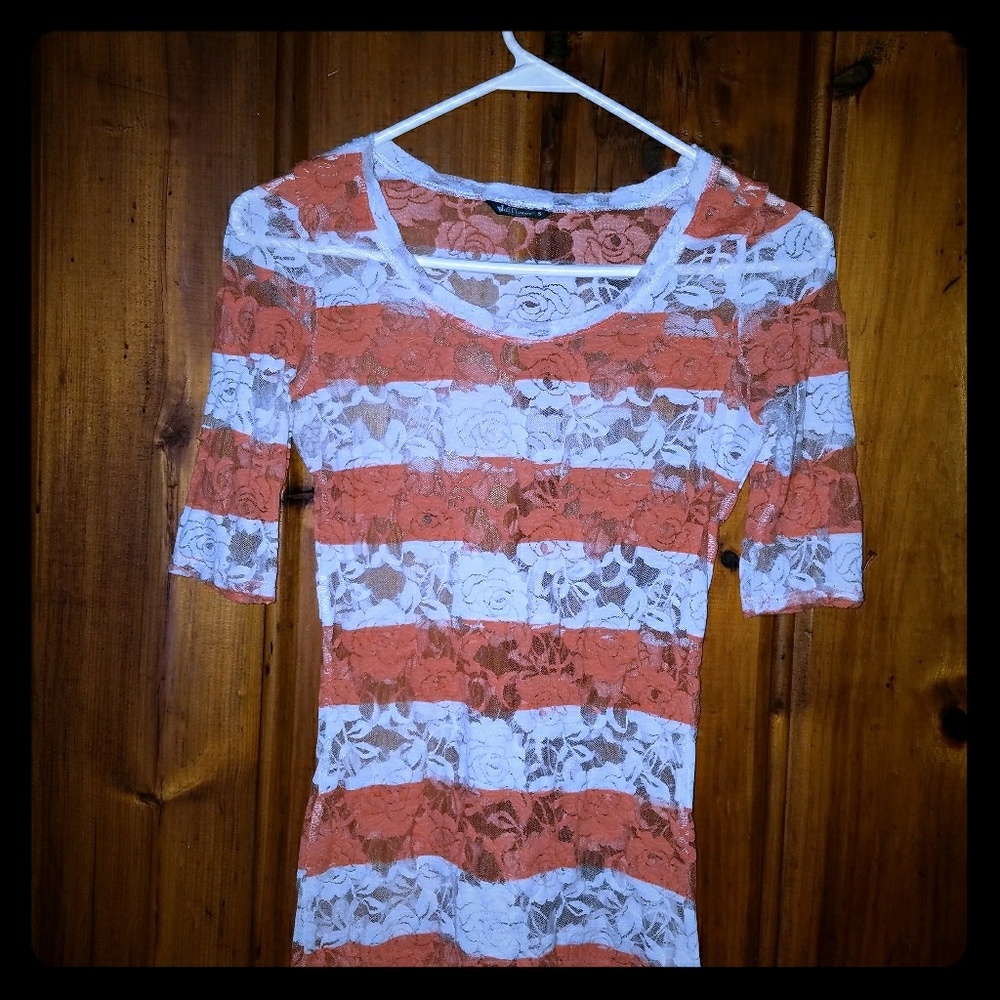 Wallflower lace tee